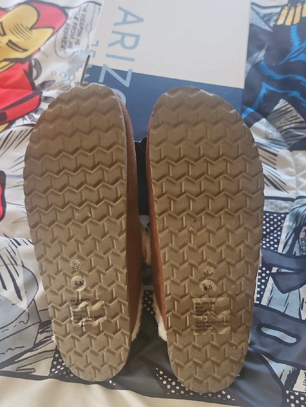 Arizona Jean Company  Tan Shearling-Lined Slip-On Slippers - Picture 6 of 6